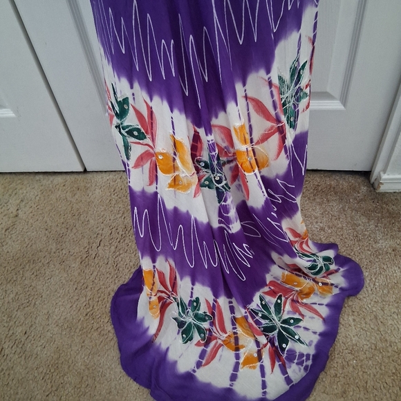 NWT Exist Purple Floral Midi Dress With Sequin & Embroidery Size 0S - Picture 7 of 12